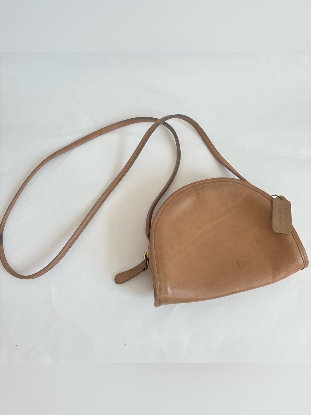 Vintage coach Kimball leather tan crossbody bag